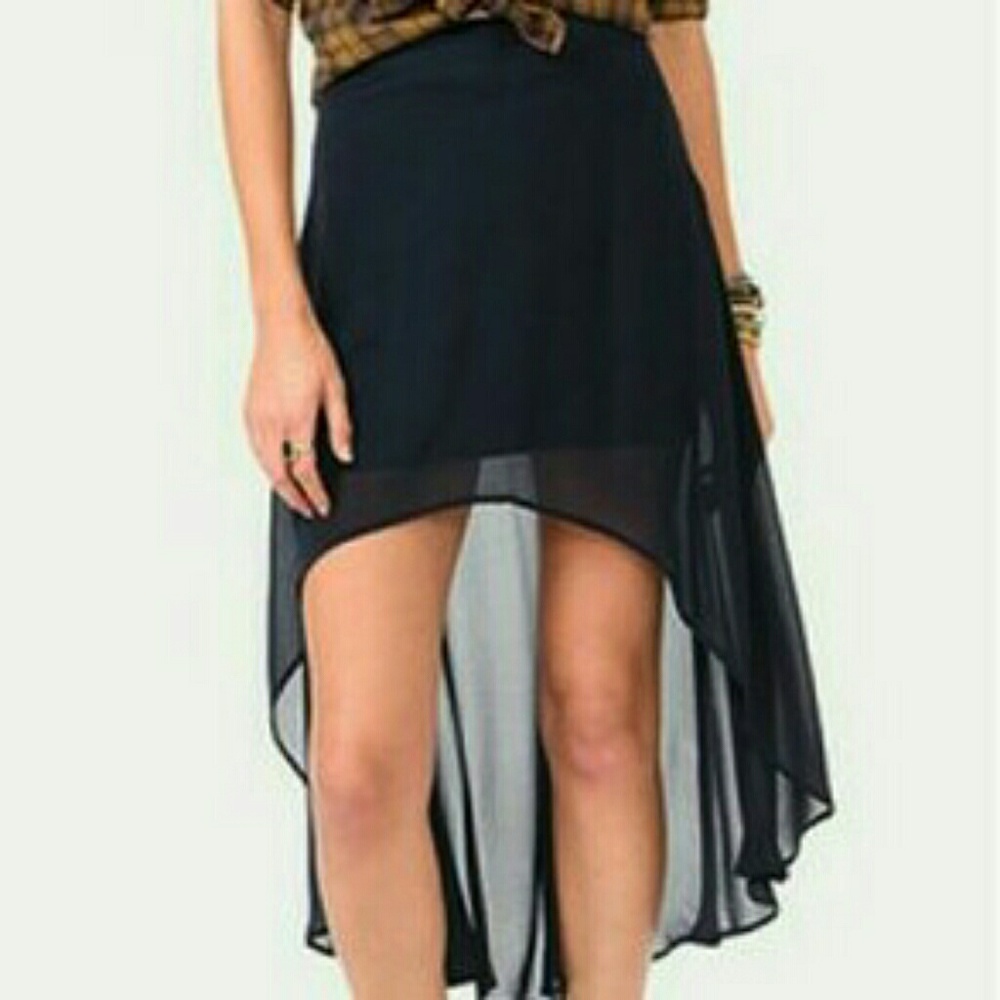 Forever 21 Navy Blue Hi Lo Skirt